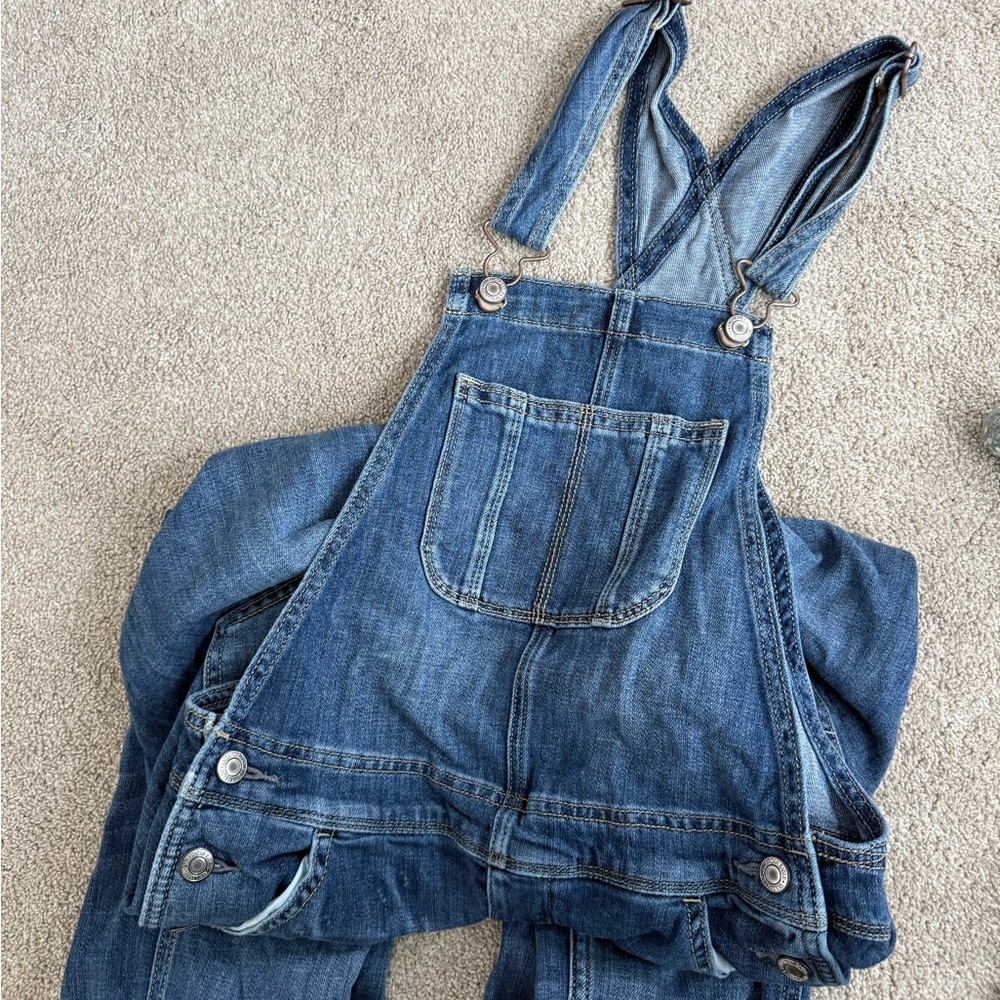 American Eagle Outfitters Classic Blue Denim Overalls XS - Picture 3 of 4